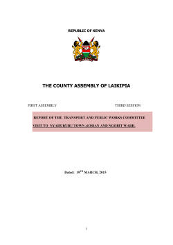 THE COUNTY ASSEMBLY OF LAIKIPIA
