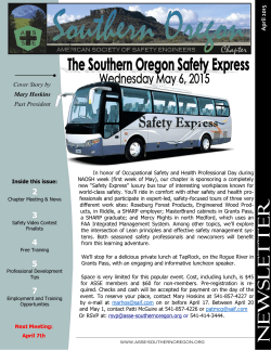 April Newsletter - American Society of Safety Engineers Southern