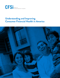 Understanding and Improving Consumer Financial Health in America