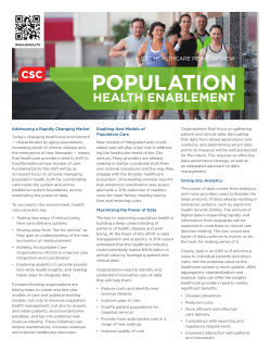 CSC Population Health Enablement