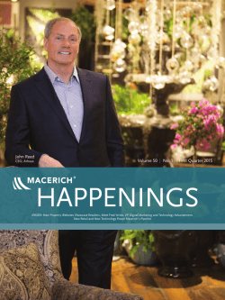 Volume 50 | No. 1 | First Quarter 2015 John Reed