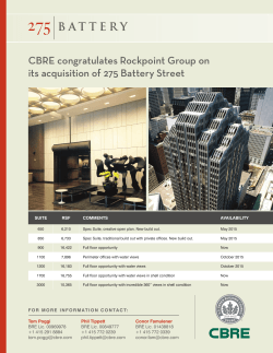 CBRE congratulates Rockpoint Group on its acquisition of