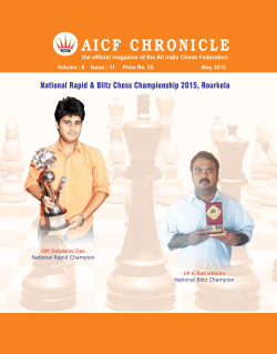 AICF CHRONICLE - India Chess Federation