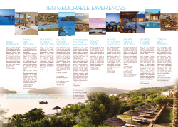 TEN MEMORABLE EXPERIENCES - Blue Palace Resort and Spa