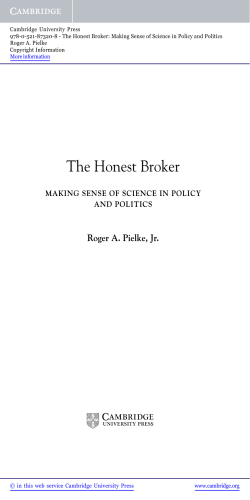 The Honest Broker - Assets - Cambridge University Press