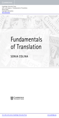 Fundamentals of Translation - Assets