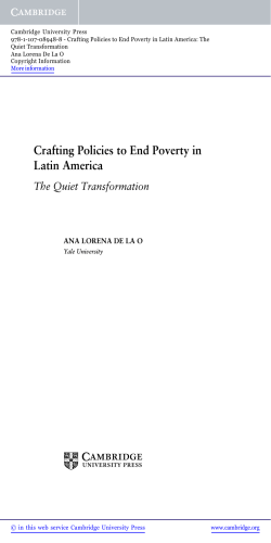 Crafting Policies to End Poverty in Latin America