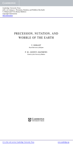 precession, nutation, and wobble of the earth - Assets