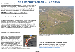 M40 Improvements: Gaydon Bulletin - April 2015