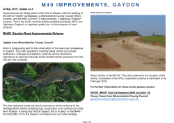 M40 Improvements: Gaydon Bulletin - May 2015