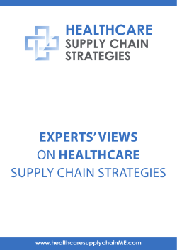 ExpErts` ViEws on HEaltHcarE Supply Chain StrategieS