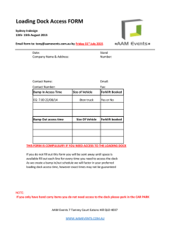 Loading Dock Access FORM
