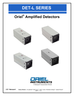 DET-L SERIES Oriel Â® Amplified Detectors