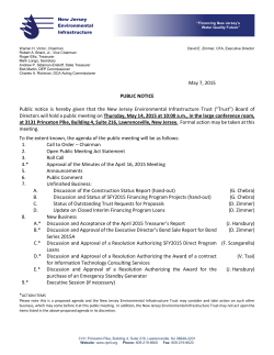 May 7, 2015 PUBLIC NOTICE Public notice is hereby given