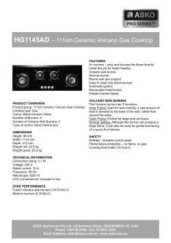 HG1145AD â 111cm Ceramic Volcano Gas Cooktop