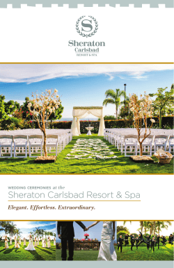 Wedding Package - Sheraton Carlsbad Resort & Spa