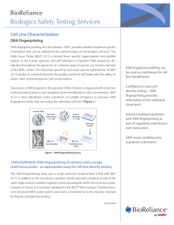 Cell Line Characterization - Sigma