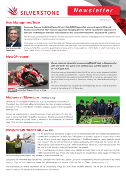 Silverstone Newsletter Spring 2015