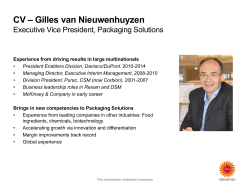 CV â Gilles van Nieuwenhuyzen