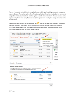 Concur-How to Attach Receipts