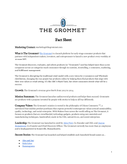 Fact Sheet - The Grommet