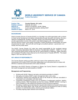 WORLD UNIVERSITY SERVICE OF CANADA