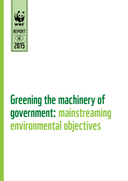 Greening the machinery of government:mainstreaming