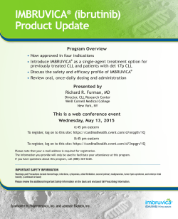 IMBRUVICAÂ® (ibrutinib) Product Update