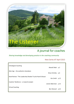 The Listener April 2015 - Association for Coaching
