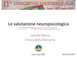 Le diagnosi neuropsicologiche della malattia di Alzheimer