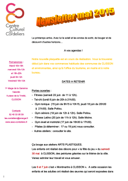 Mai 2015 - Centre Culturel des Cordeliers
