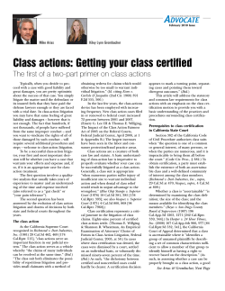 Class actions: Getting your class certified