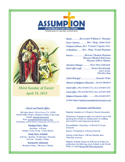 April 19, 2015 - Assumption of the Blessed Virgin Mary Church