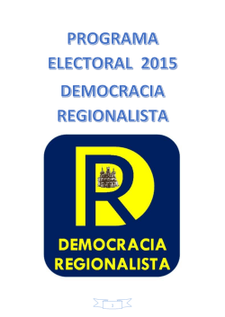 programa electoral 2015 - Democracia Regionalista en Astorga