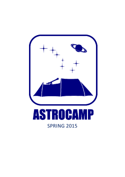 Spring AstroCamp 2015 Welcome_Pack