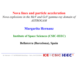 Nova lines and particle acceleration Margarita Hernanz
