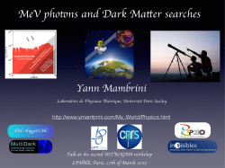 MeV photons and Dark Matter searches