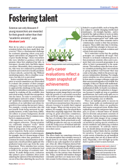 Fostering talent - Department of Astronomy