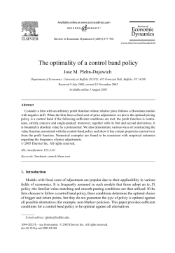 The optimality of a control band policy