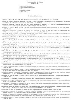 Publication list: K. Werner April 22, 2015 A. Refereed