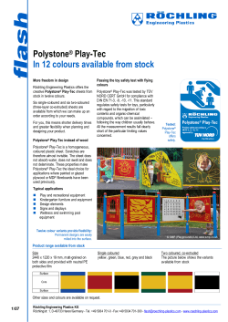 PolystoneÂ® Play-Tec In 12 colours available from stock