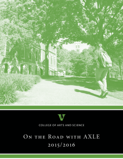 On the Road with AXLE - College of Arts and Science