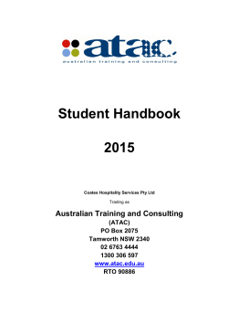 Student Handbook - Australian Training and Consulting