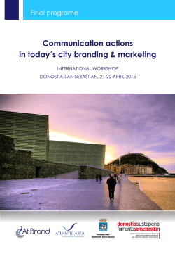 Communication actions in todayÂ´s city branding & marketing