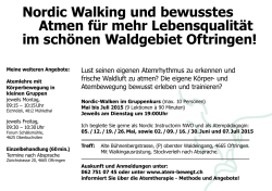 Nordic Walking und bewusstes Atmen fÃ¼r mehr