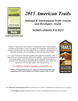 2015 National Trails Awards