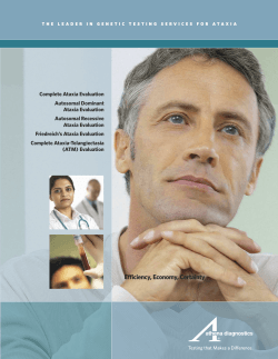 Ataxia Brochure - Athena Diagnostics