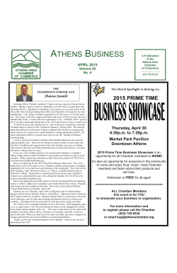 This Month`s Newsletter - Athens Chamber of Commerce