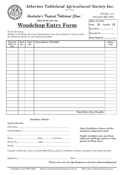 Woodchop Entry Form