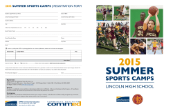 2015 Summer Sports Brochure â Lincoln High